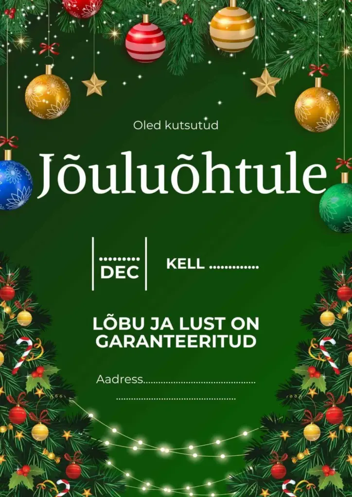 kutse jouluohtule